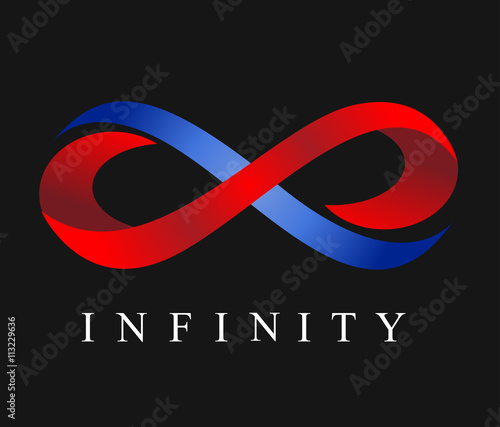 infinity vector illustration on black background