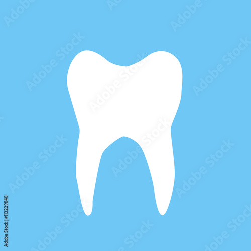 Vector illustration of white tooth