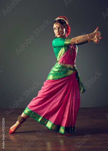 Beautiful Indian Girl Dancer Of Indian Classical Dance Bharatanatyam Or Kuchipudi Stock Photo Adobe Stock