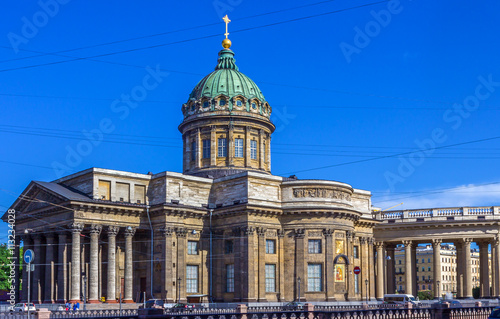 Kazan Cathedral or Cathedral of Our Lady of Kazan on Nevsky Prospect in St. Petersburg, Russia