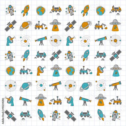 Vector set of space and astronomy icons © helen_f