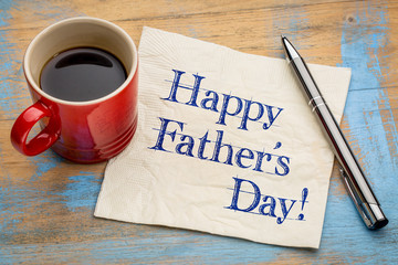 happy father day on napkin