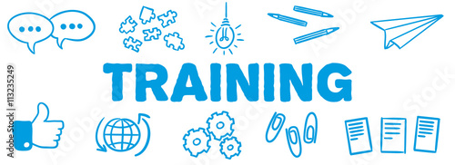 Stick Figure Series Banner Blue / Training