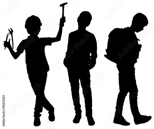 Black silhouette of a child...