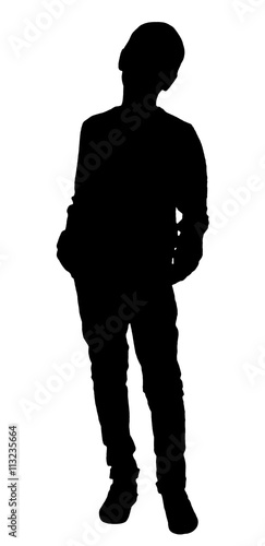 Black silhouette of a child...