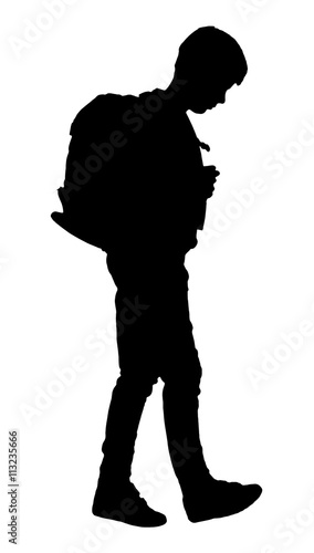 Black silhouette of a child...