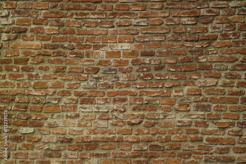 Red brick wall texture and background