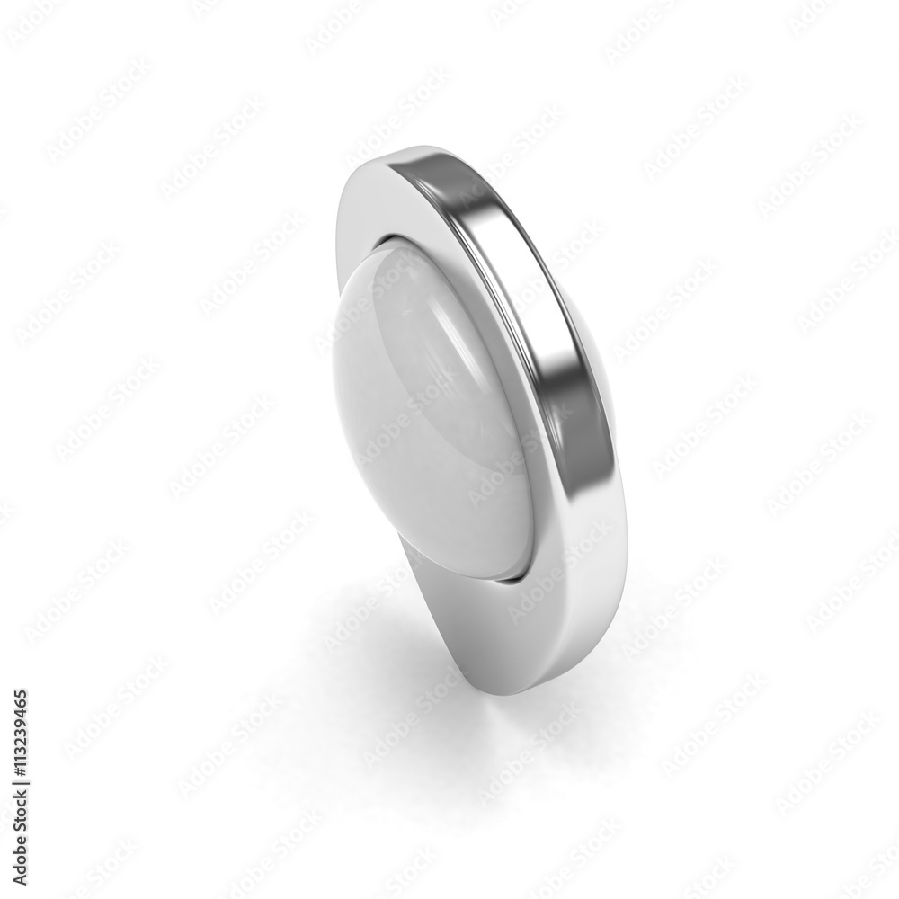 chrome map pointer isolated. 3d rendering. chrome map pointer isolated. 3d rendering.