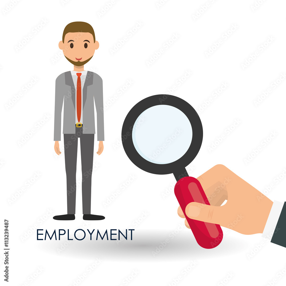 Employment design. Human resources icon. Isolated illustration Employment design. Human resources icon. Isolated illustration
