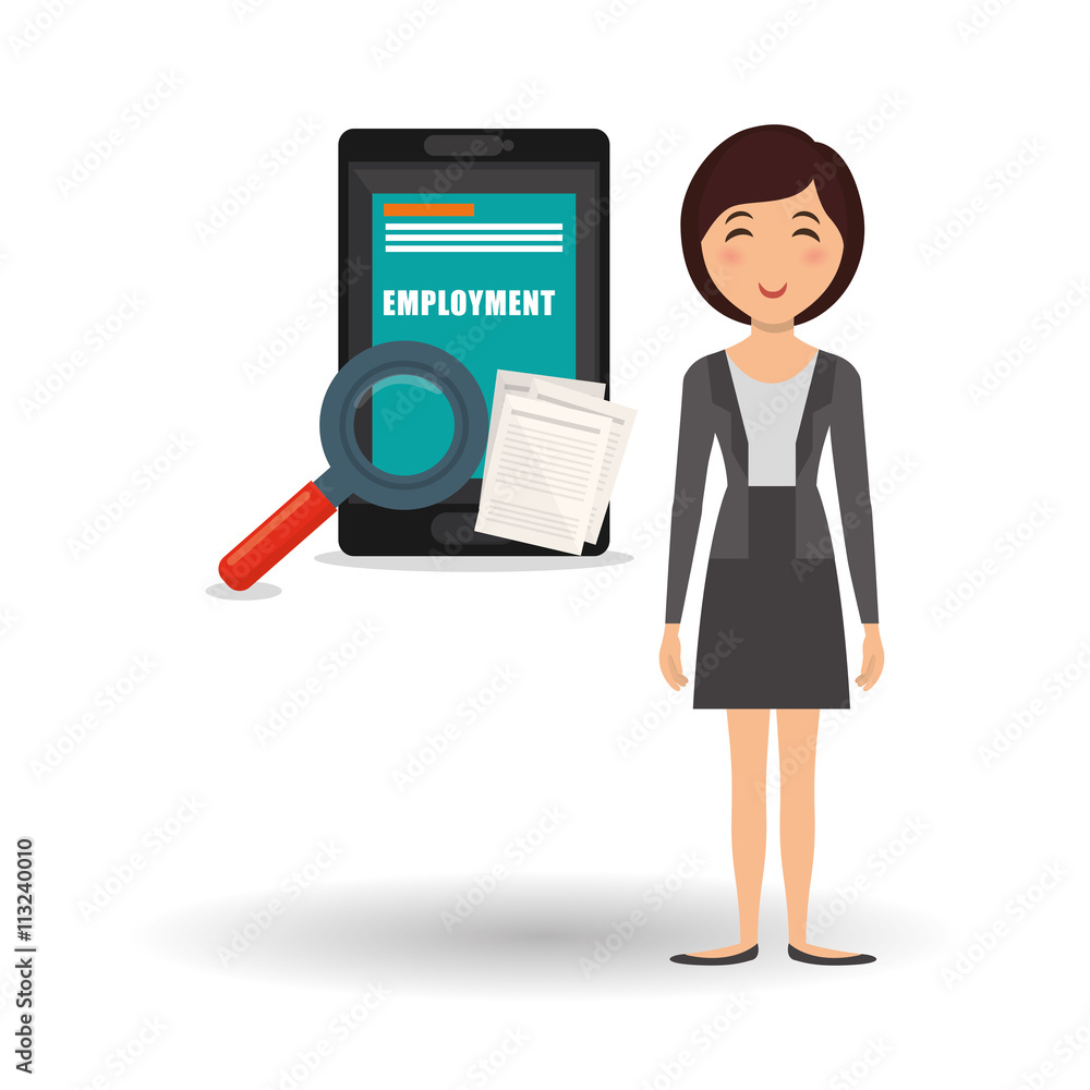 Employment design. Human resources icon. Isolated illustration Employment design. Human resources icon. Isolated illustration