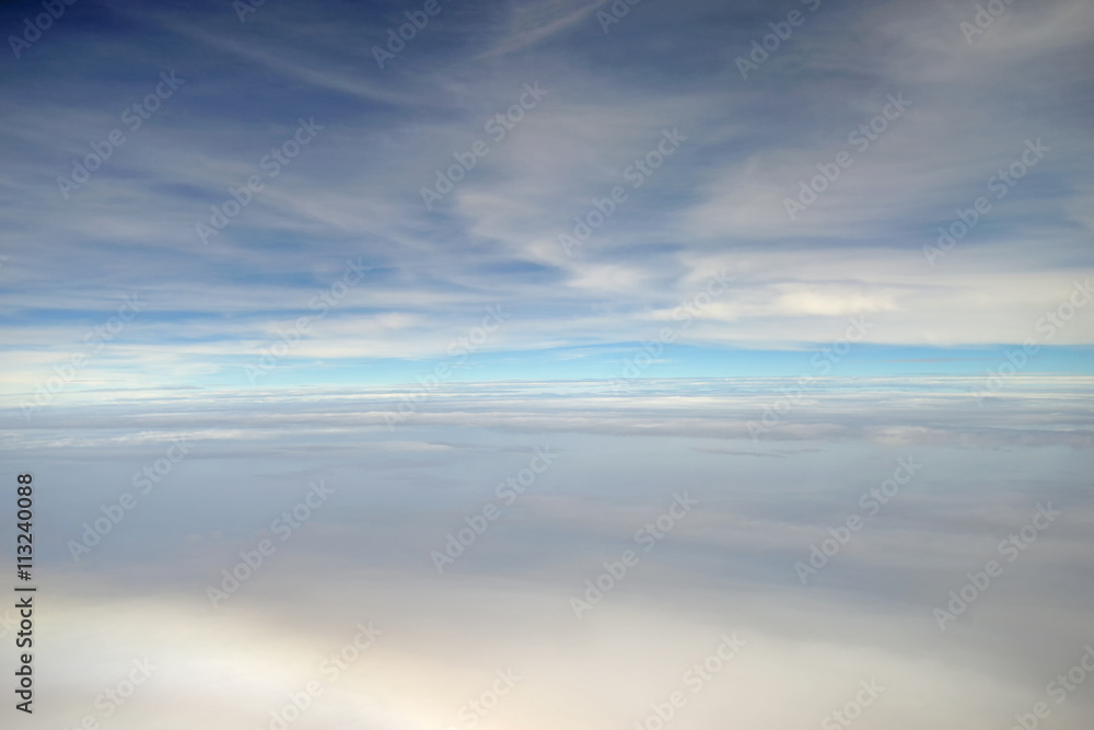 Fototapeta premium clouds view from the window of an airplane