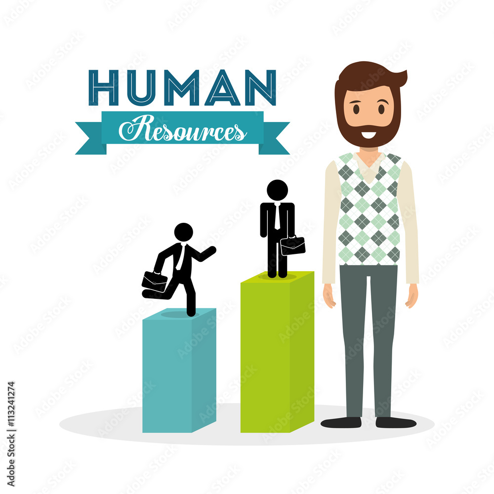 Human resources design. Person icon. Isolated illustration Human resources design. Person icon. Isolated illustration