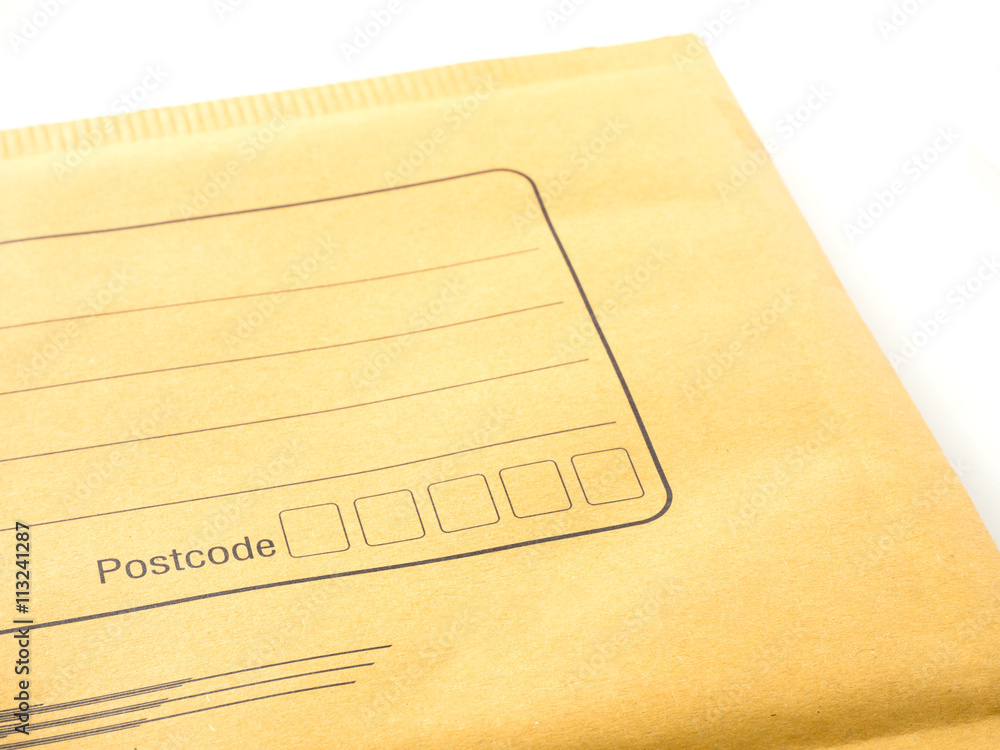 Envelope Brown color on white background isolated Envelope Brown color on white background isolated