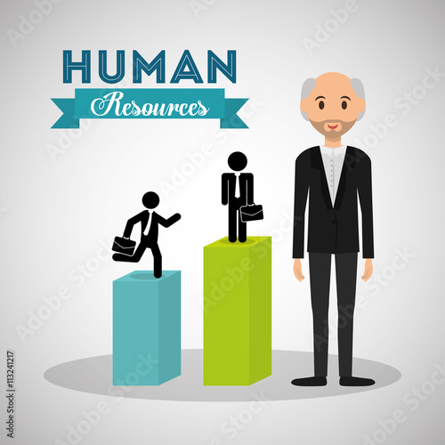 Human resources design. Person icon. Isolated illustration