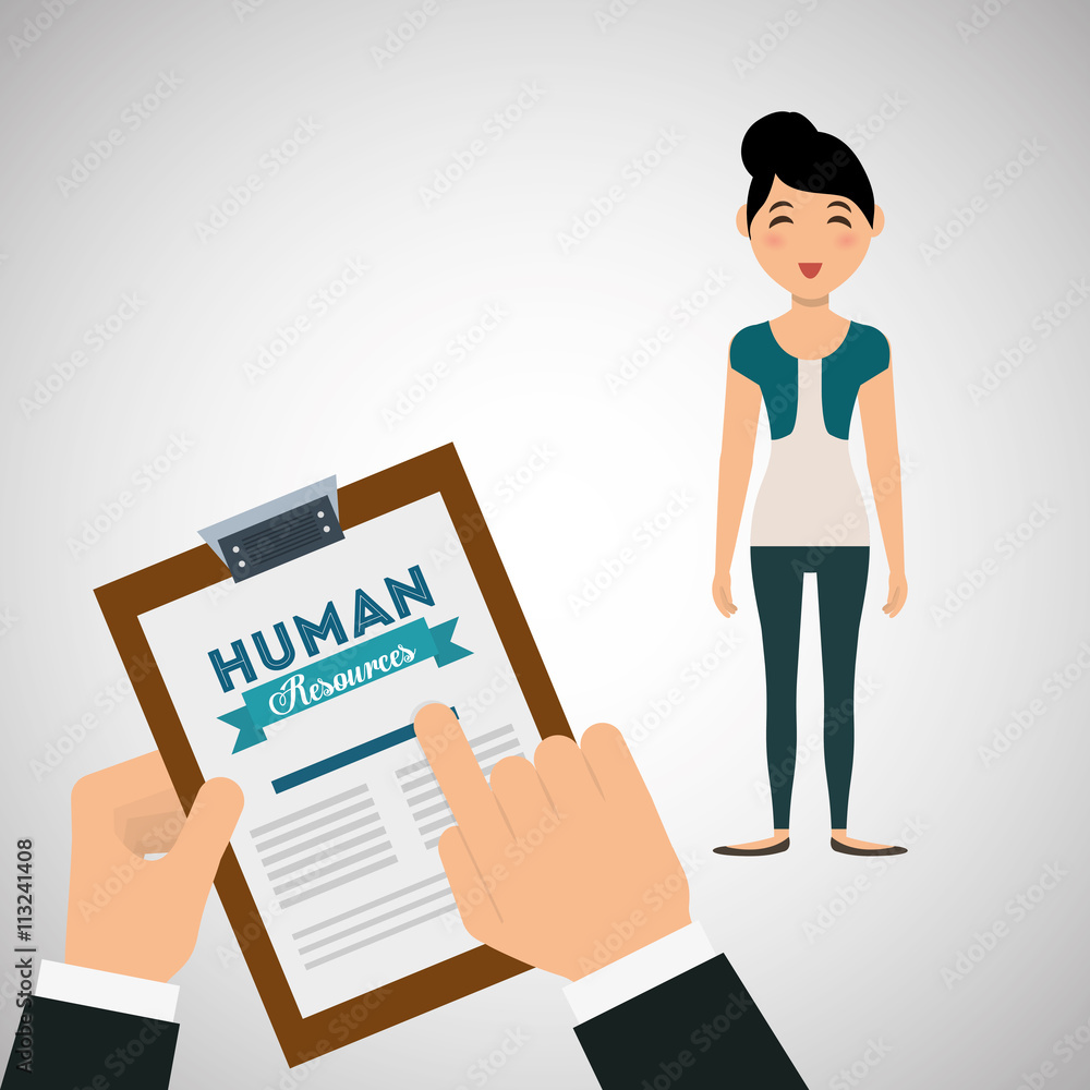 Human resources design. Person icon. Isolated illustration Human resources design. Person icon. Isolated illustration