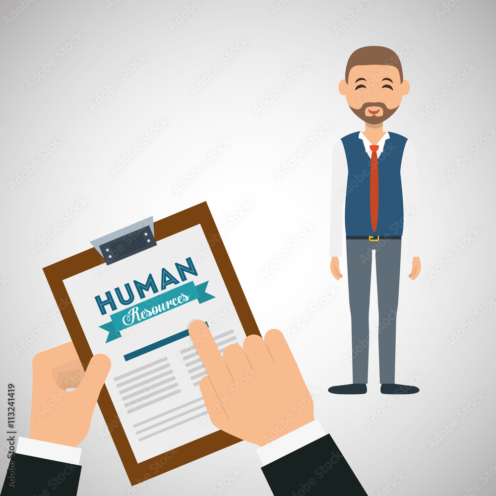 Human resources design. Person icon. Isolated illustration Human resources design. Person icon. Isolated illustration