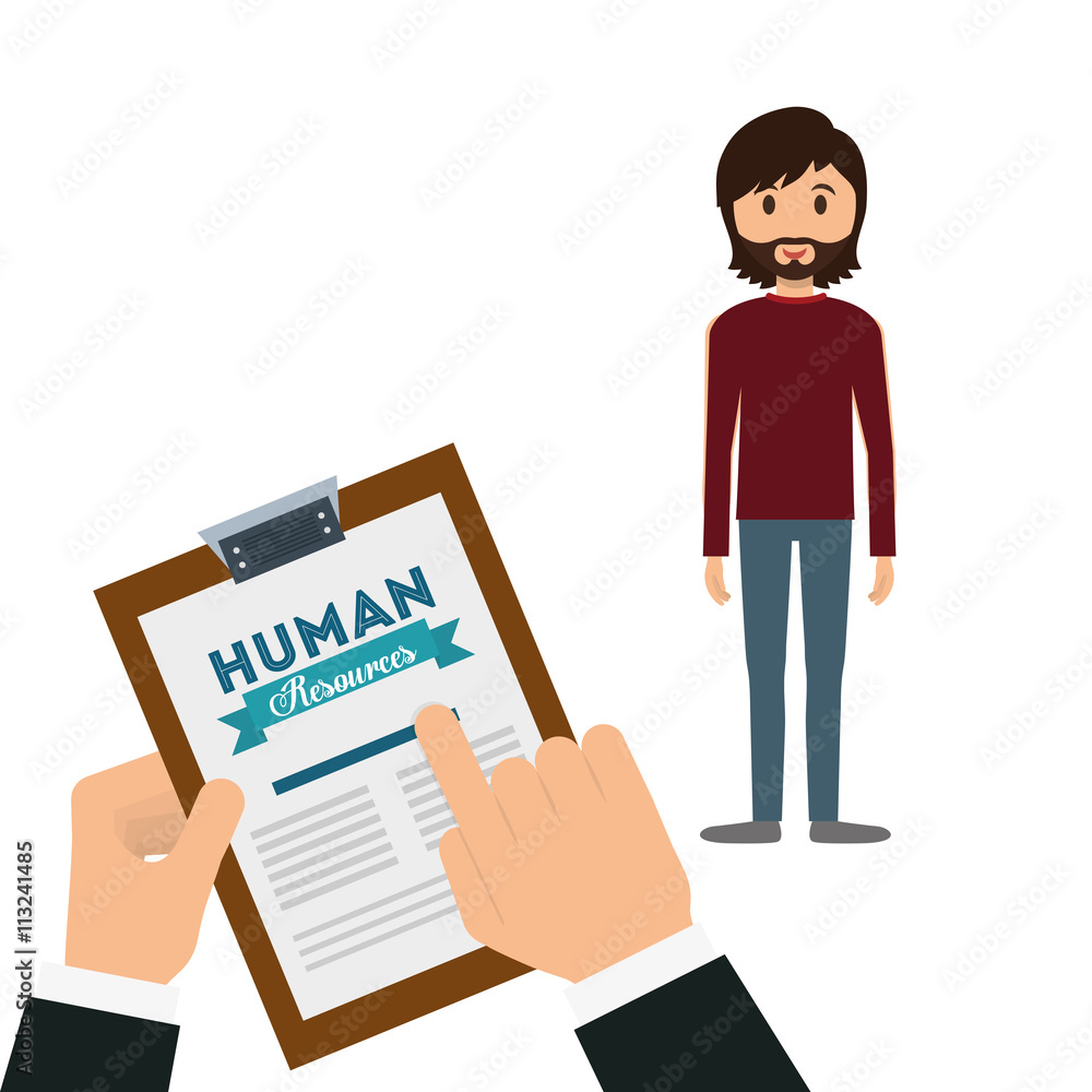 Human resources design. Person icon. Isolated illustration Human resources design. Person icon. Isolated illustration