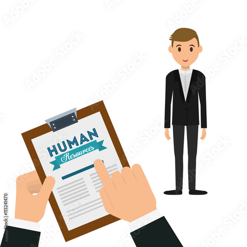 Human resources design. Person icon. Isolated illustration
