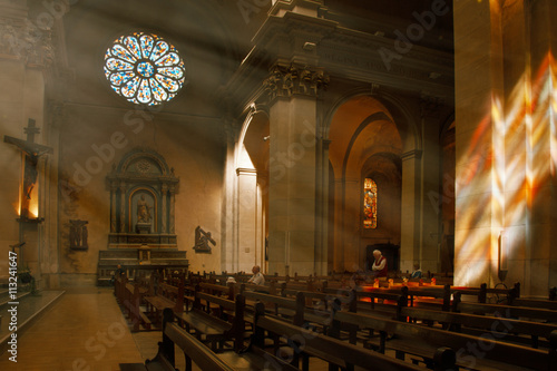 Fotografie Annecy, France - September 15, 2015: Interior views of St