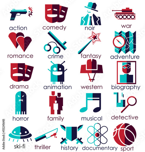 Cinema genres theme