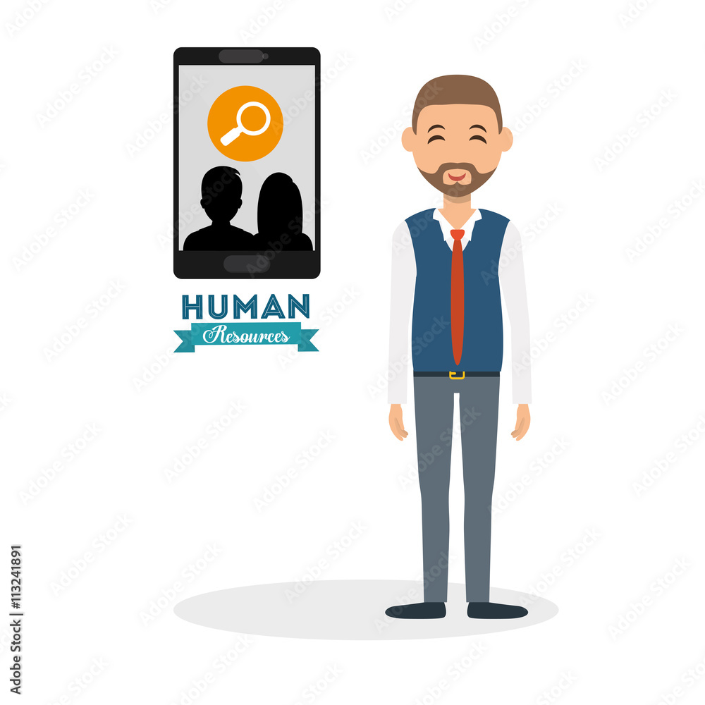 Human resources design. Person icon. Isolated illustration Human resources design. Person icon. Isolated illustration