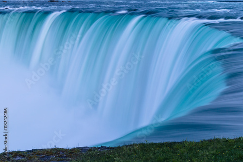 View of Niagara Falls  Ontario  Canada during sunset