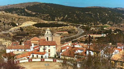 Poster Stierenvechten Arena van Morella in Spanje  © Alex Tihonov