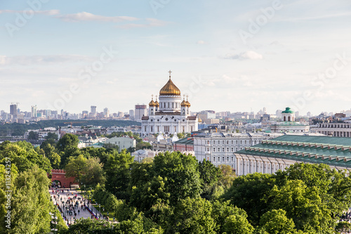 views of Moscow and the Cathedral of Christ the Savior