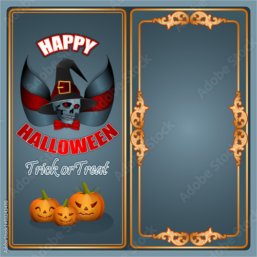 Holiday, design background for Halloween, event celebration; Vector illustration