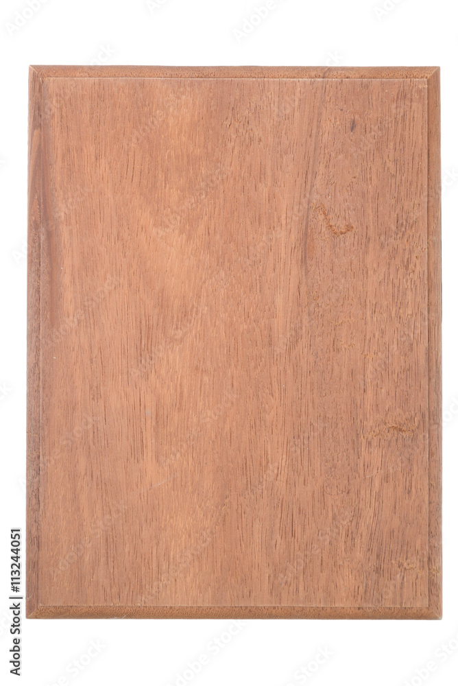 Naklejka premium Background series : Wooden board against white background