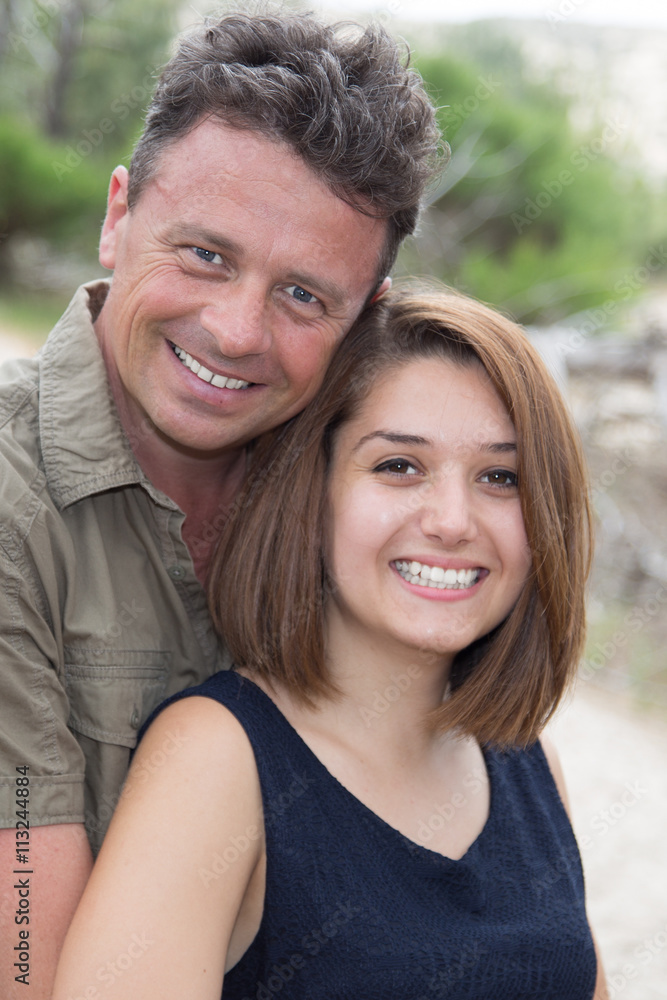 Portrait of a Romantic couple, man and woman having fun Portrait of a Romantic couple, man and woman having fun
