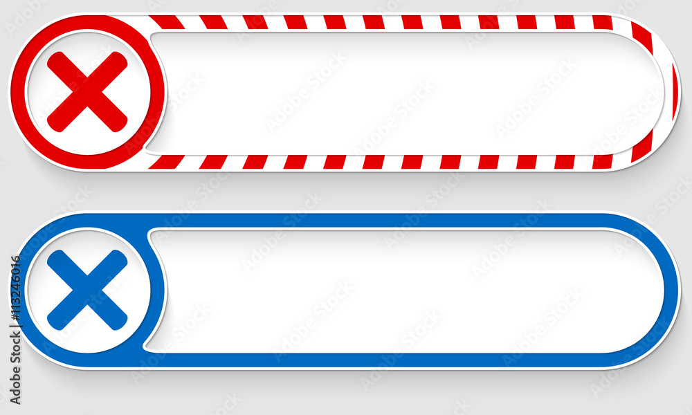 Striped buttons for your text and multiplication symbol Striped buttons for your text and multiplication symbol