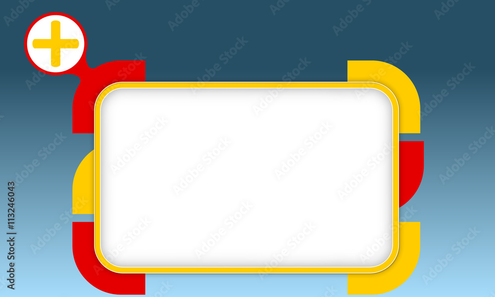Vector box to fill your text and plus symbol Vector box to fill your text and plus symbol