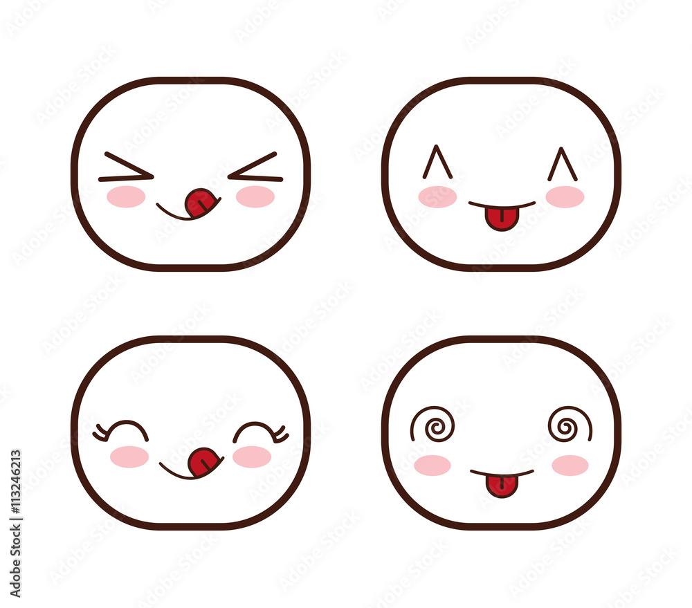 Face design. Icon set. Expression illustration. cartoon icon Face design. Icon set. Expression illustration. cartoon icon