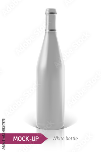 white bottles of wine or cocktail