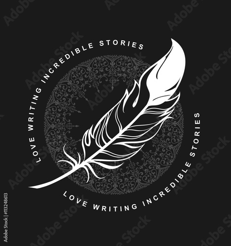 emblem writer s feather