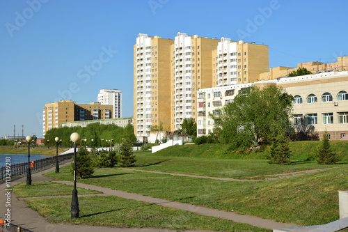 Modern residential building in Astana, capital of Kazakhstan