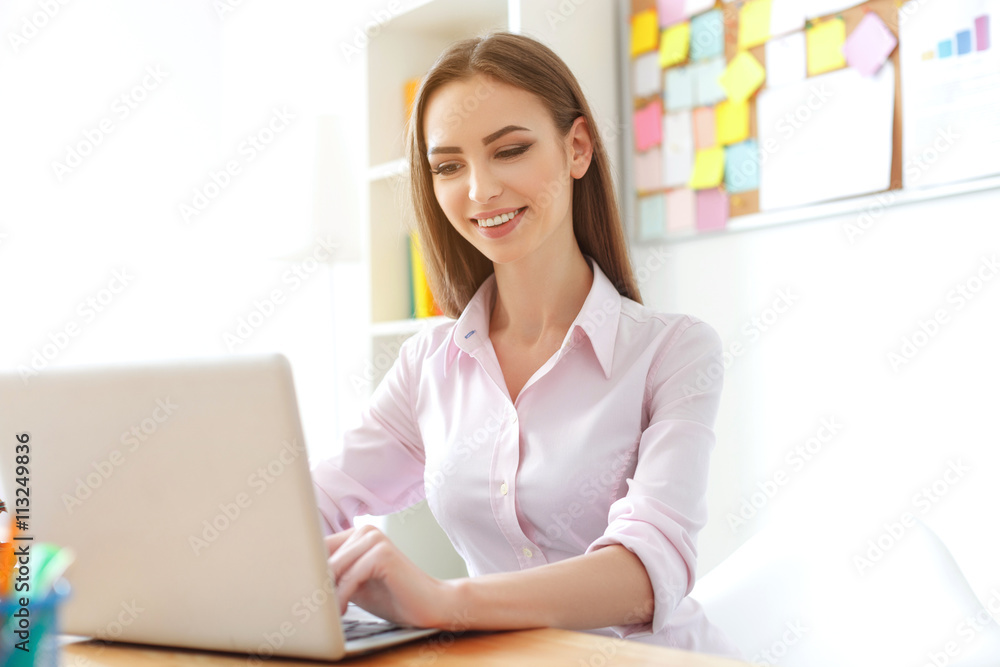 Young female student studying at home Young female student studying at home