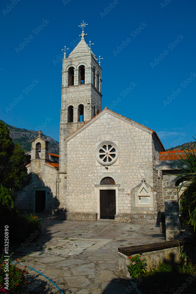 Montenegro church monastery summer shot