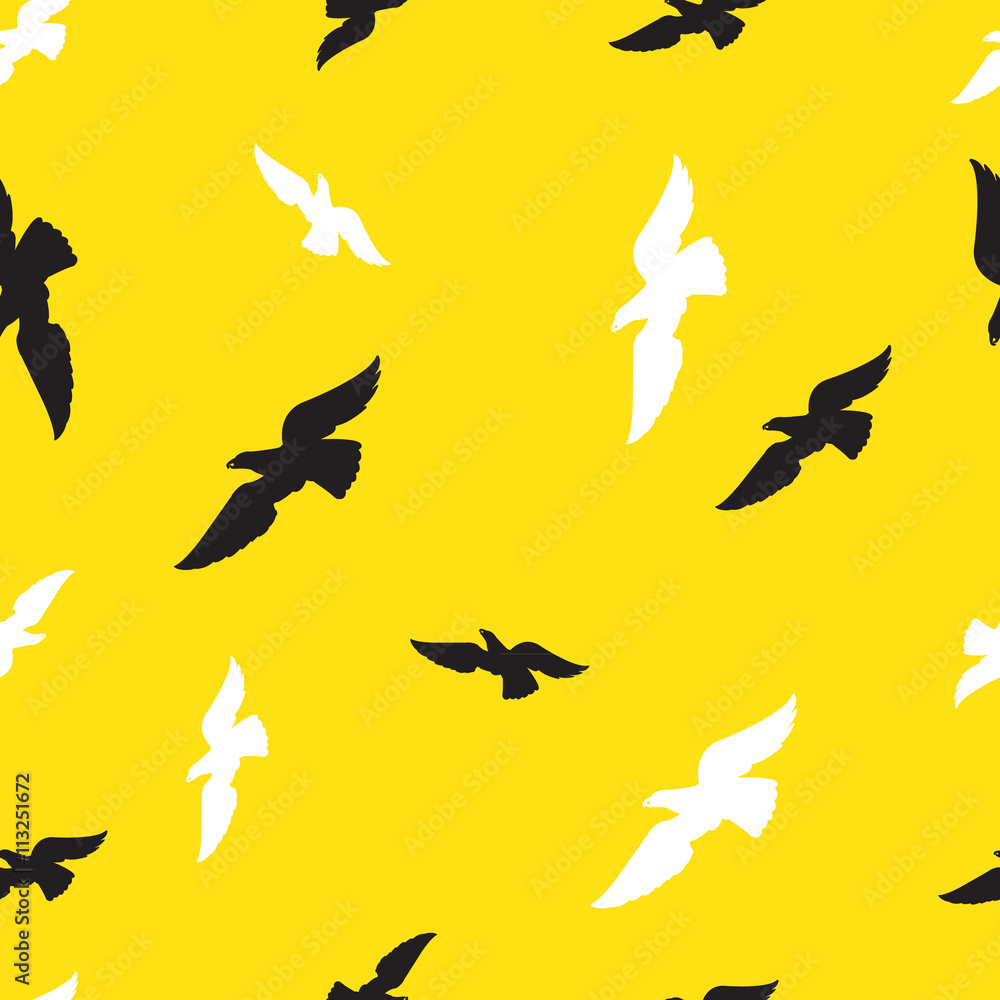 Seamless background with birds of prey
Seamless background with birds of prey