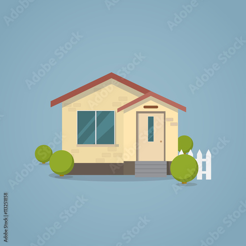 Flat classic house