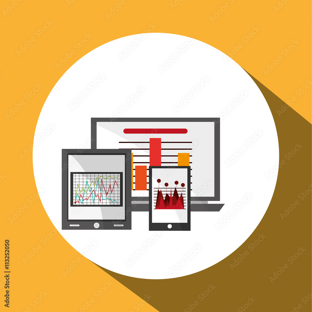 Business design.Communication icon. Colorfull illustration, vect