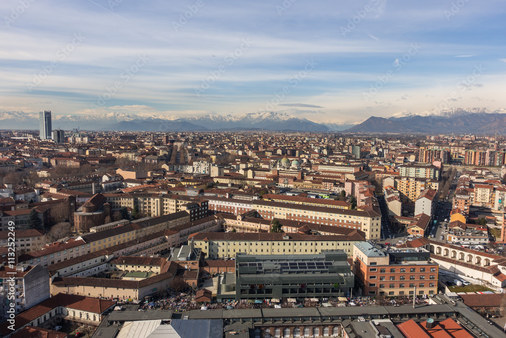 Panorama di Torino dal Balon, Italia