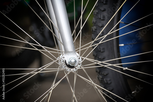 View of bike wheel