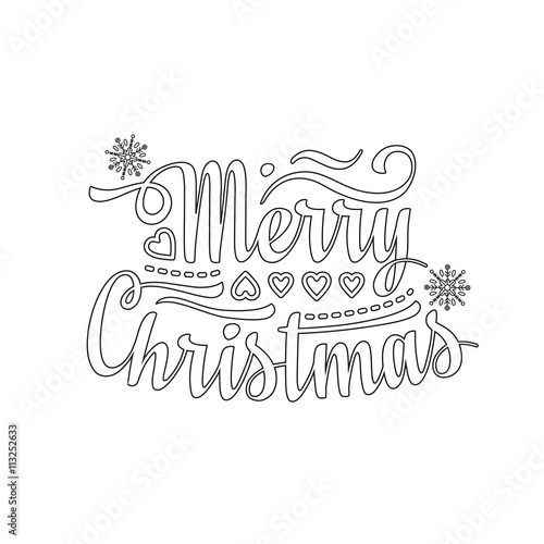 Merry Christmas lettering text.