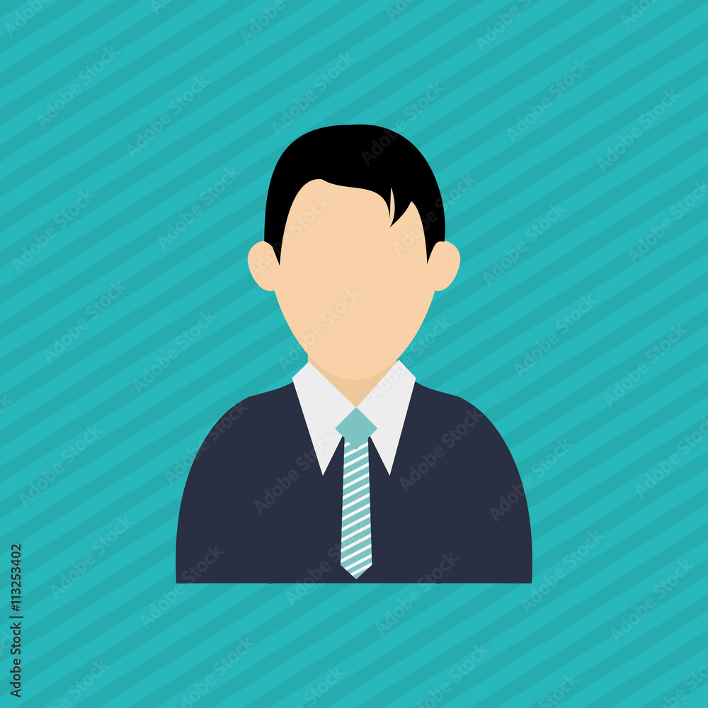Businessman design. avatar icon. Colorfull illustration, vector 