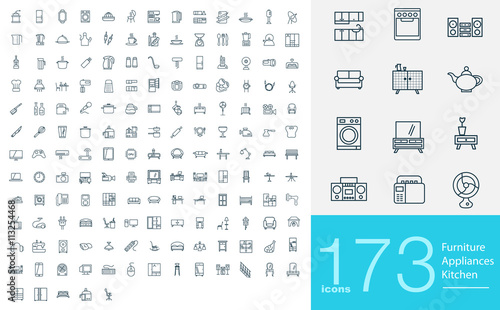 173 line icons photo