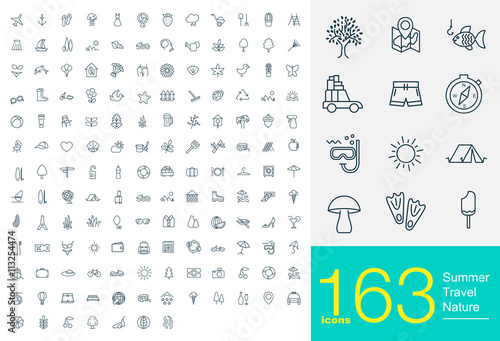 163 line icons