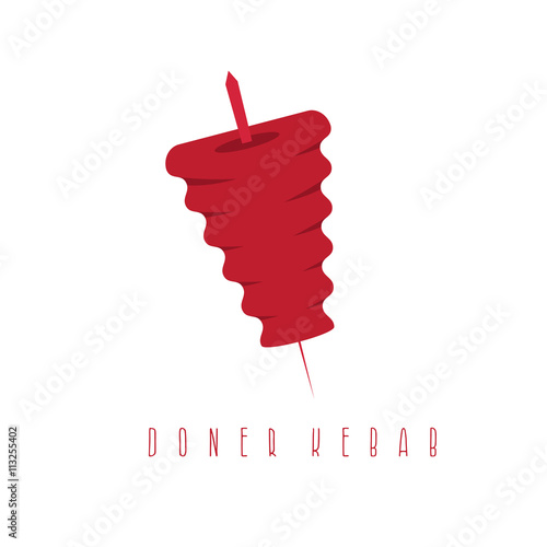 gyros doner kabob isolated vector design template