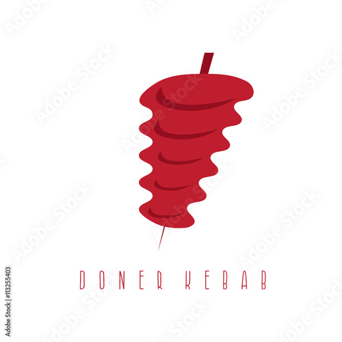 gyros doner kabob isolated vector design template